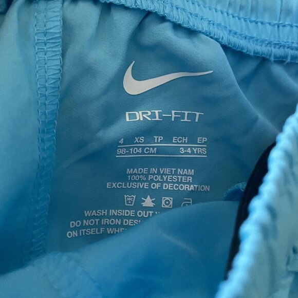 NWT Nike Dri Fit Shorts Baltic Blue Size 3-4Y - Picture 3 of 4